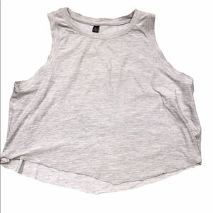 Kyodan size girls large grey cropped athletic top